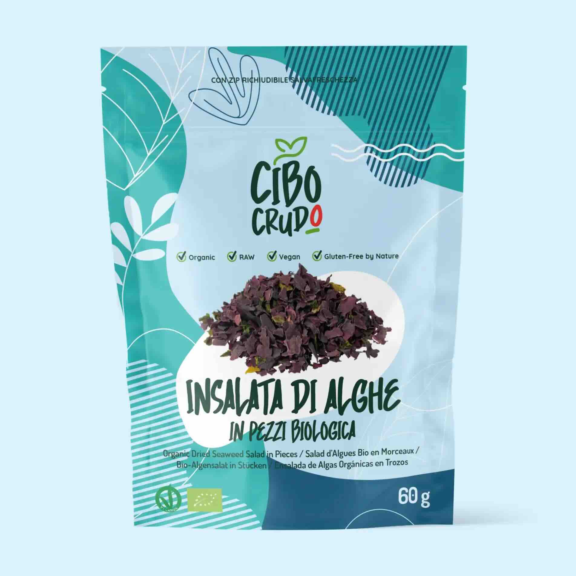 Insalata di Alghe In Pezzi Crude Bio - Raw Organic - 60g